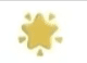 Yellow star with small surrounding shapes.
