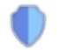 Blue gradient shield icon.